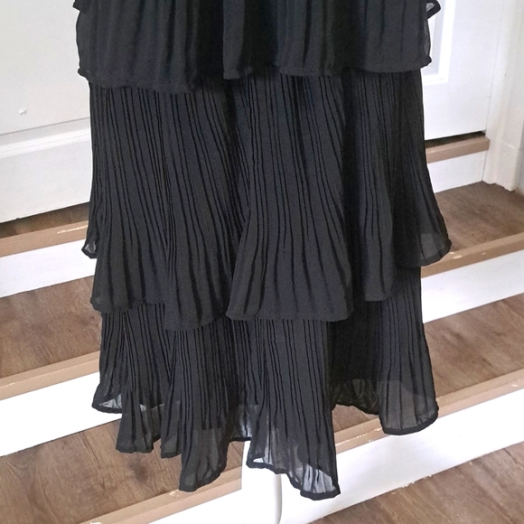 ZESICA Sleeveless Mini Boho One Shoulder Ruffle Tiered Chiffon Flowy  A Line XL - Picture 7 of 10